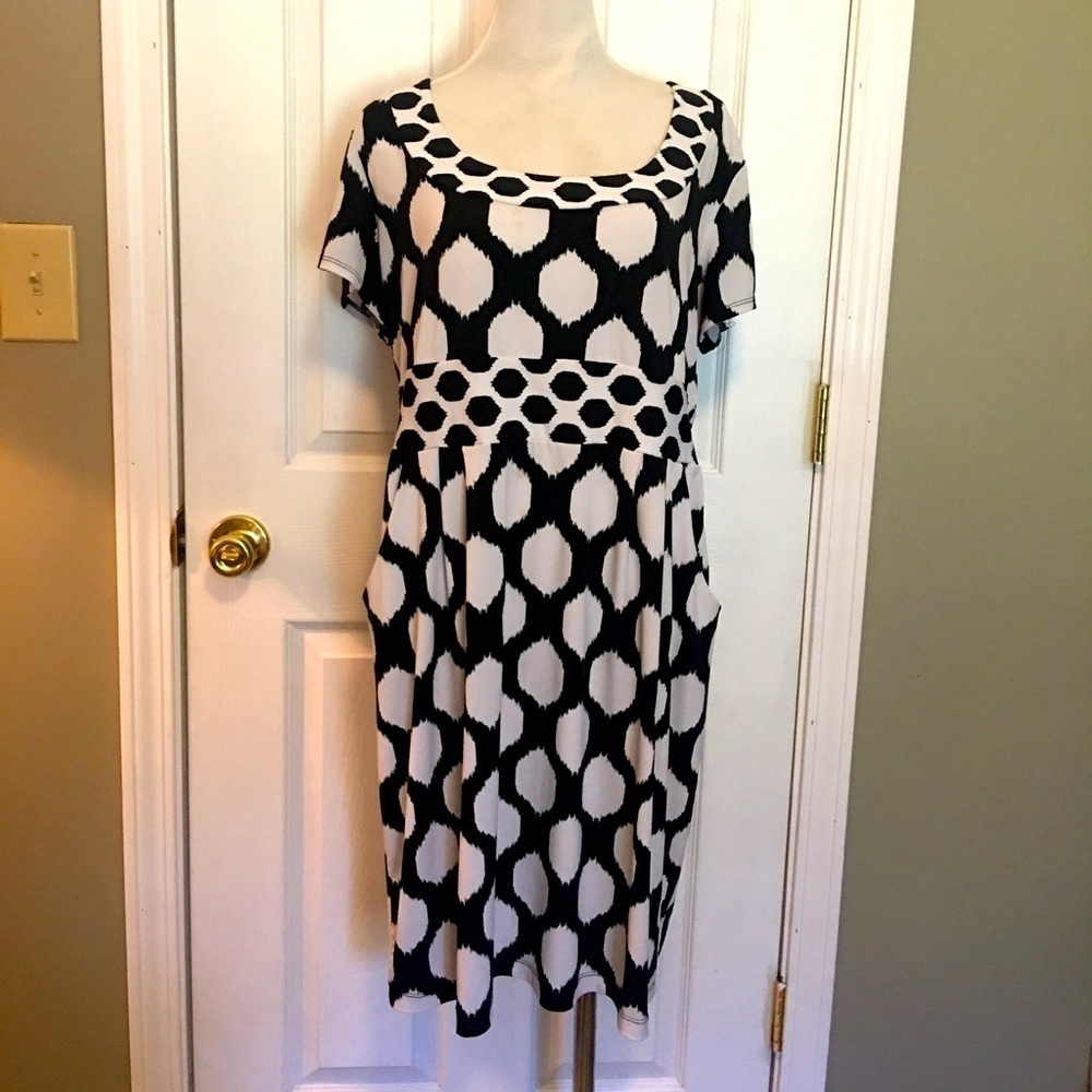 Cato pull on dress XL, short sleeve banded waist office, luncheon, professional